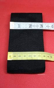 Black 75mm Standard weave Polypropylene webbing 100m